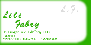 lili fabry business card